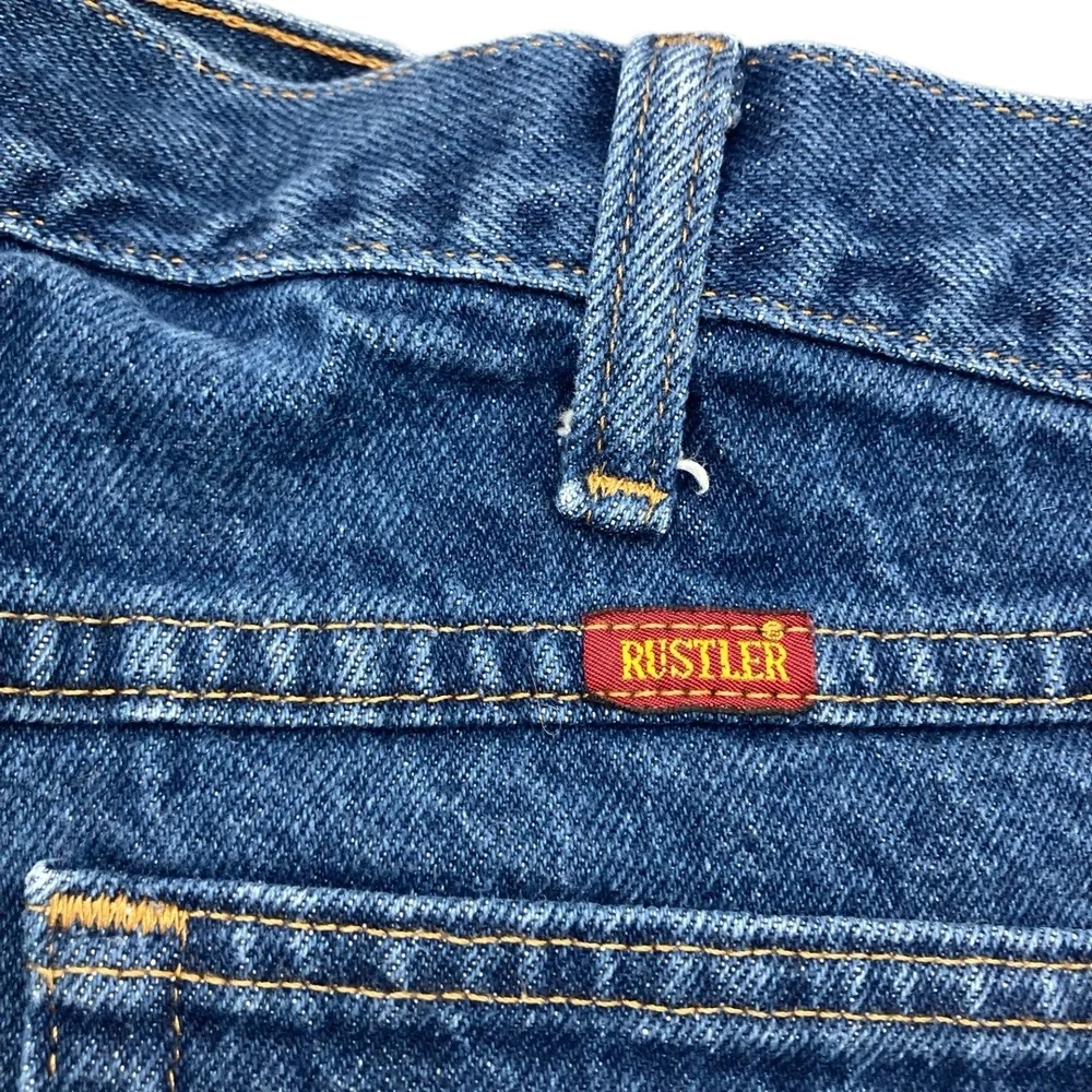 Hustler Jeans 42 X 30 Blue Relaxed Fit FivePocket Design Denim Vintage Casual‎